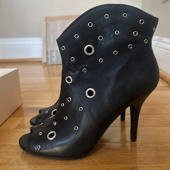 BCBGeneration open toe booties. Silver hardware as shown in pictures. - Picture 3 of 7